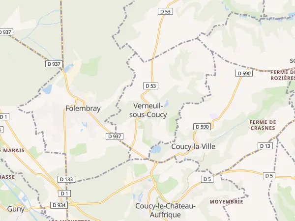 Plan de Verneuil-sous-Coucy