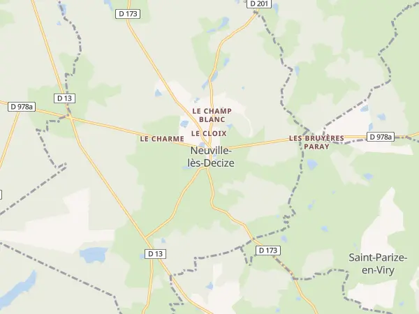 Plan de Neuville-lès-Decize