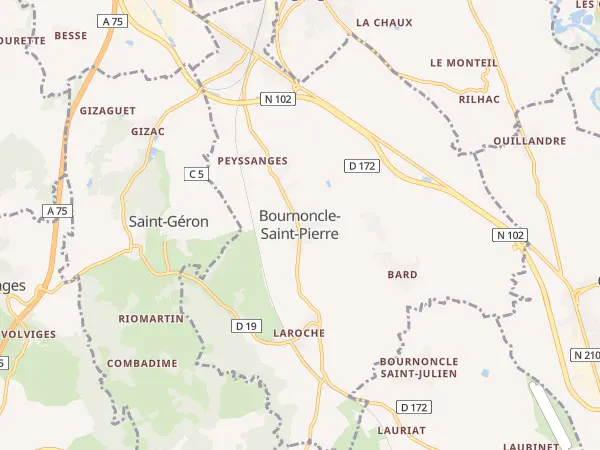 Plan de Bournoncle-Saint-Pierre