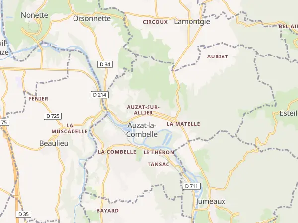 Plan de Auzat-la-Combelle