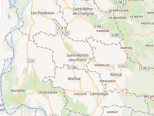 Plan de Saint-Martin-des-Plains