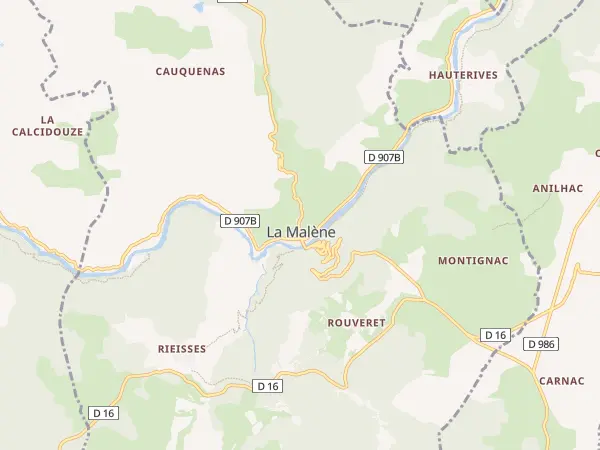 Plan de La Malène