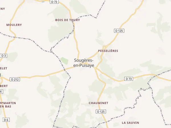 Plan de Sougères-en-Puisaye