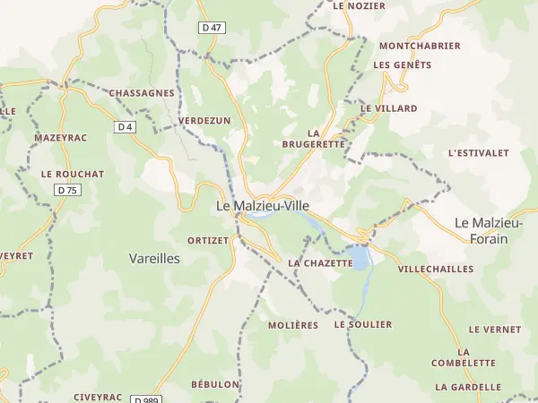 Plan du Malzieu-Ville