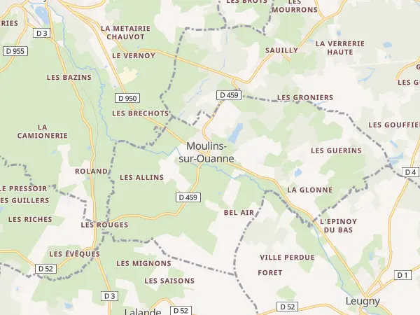 Plan de Moulins-sur-Ouanne