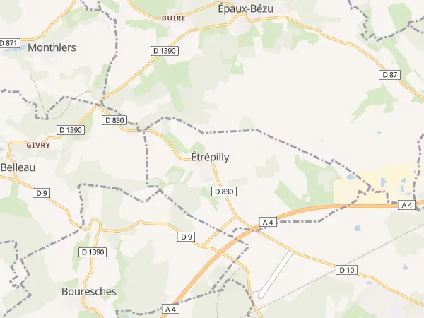 Plan de Étrépilly