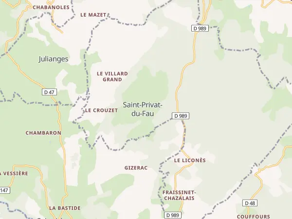 Plan de Saint-Privat-du-Fau