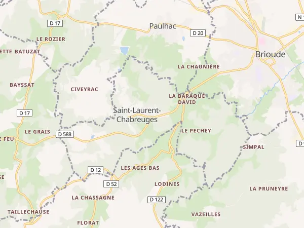 Plan de Saint-Laurent-Chabreuges
