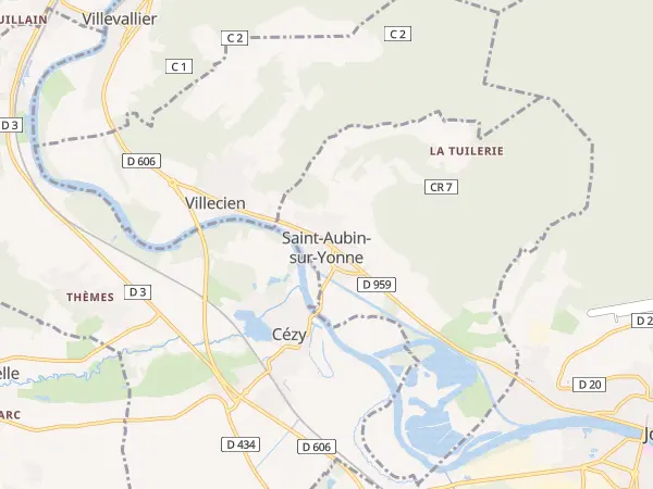 Plan de Saint-Aubin-sur-Yonne