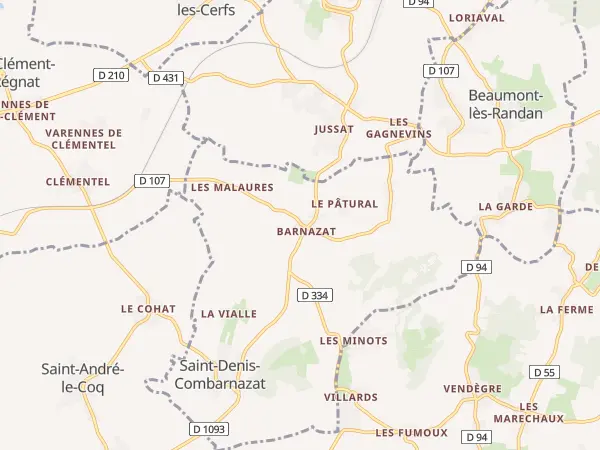 Plan de Saint-Denis-Combarnazat