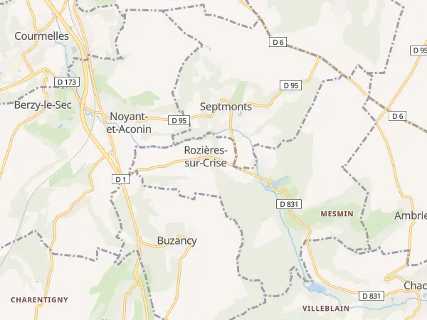 Plan de Rozières-sur-Crise