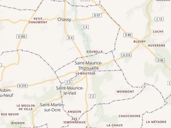 Plan de Saint-Maurice-Thizouaille