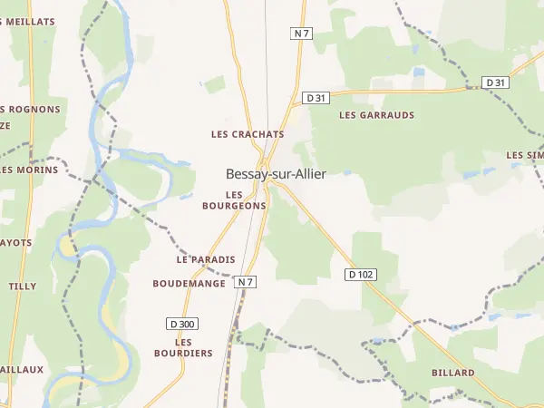 Plan de Bessay-sur-Allier