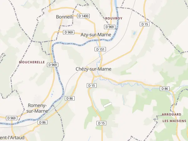 Plan de Chézy-sur-Marne
