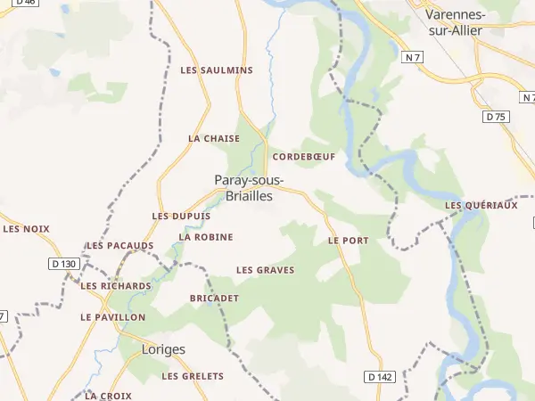 Plan de Paray-sous-Briailles