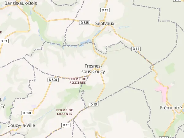 Plan de Fresnes-sous-Coucy