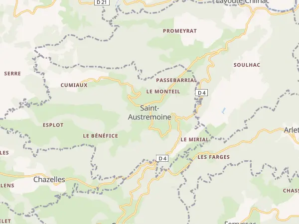 Plan de Saint-Austremoine