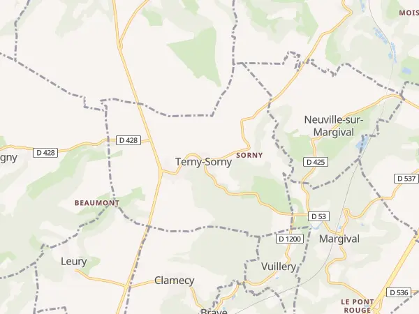 Plan de Terny-Sorny