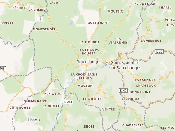 Plan de Sauxillanges