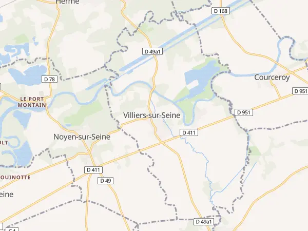 Plan de Villiers-sur-Seine