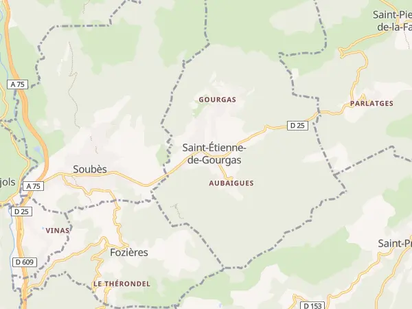 Plan de Saint-Étienne-de-Gourgas