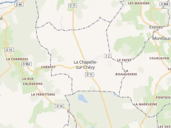 Plan de La Chapelle-sur-Chézy