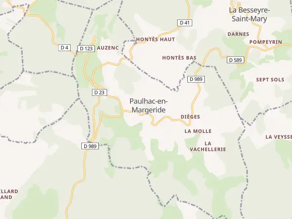 Plan de Paulhac-en-Margeride