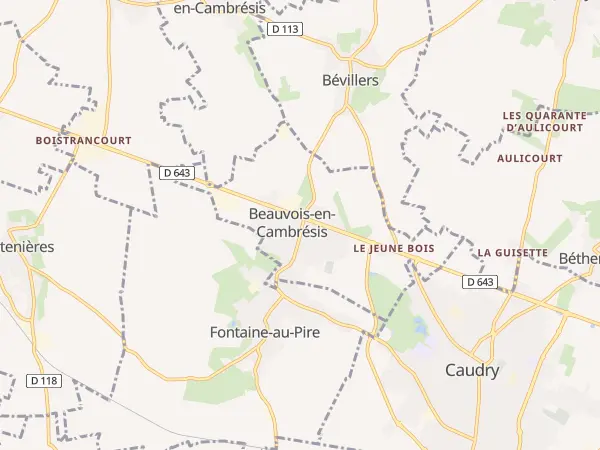 Plan de Beauvois-en-Cambrésis