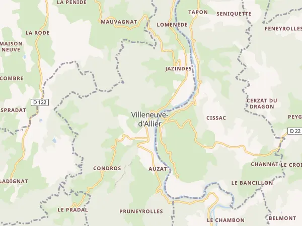 Plan de Villeneuve-d’Allier