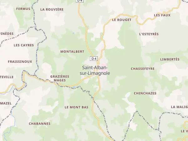 Plan de Saint-Alban-sur-Limagnole