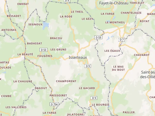 Plan de Isserteaux