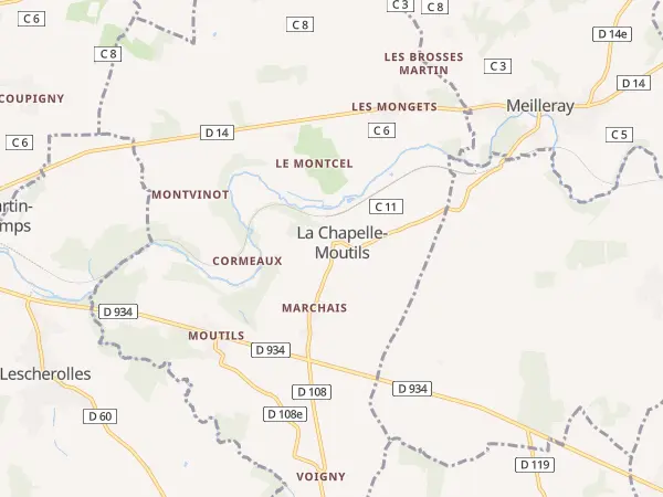 Plan de La Chapelle-Moutils