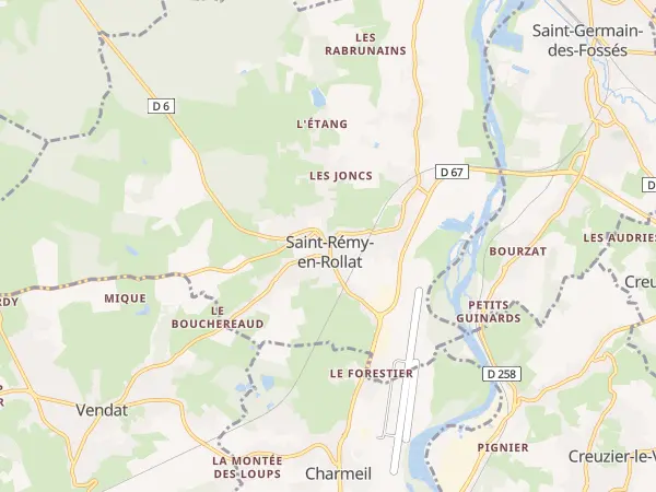 Plan de Saint-Rémy-en-Rollat