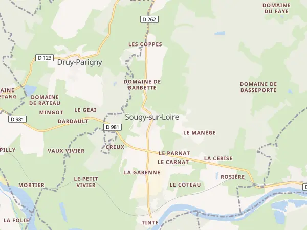 Plan de Sougy-sur-Loire