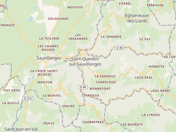 Plan de Saint-Quentin-sur-Sauxillanges