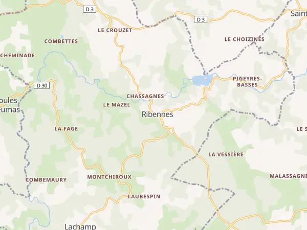 Plan de Lachamp-Ribennes