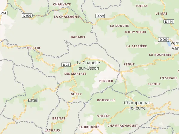 Plan de La Chapelle-sur-Usson