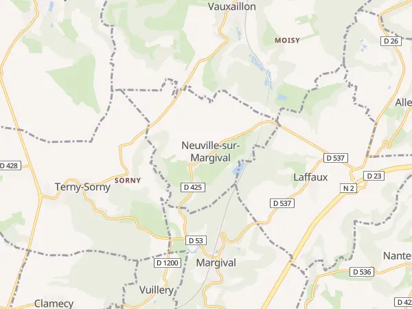 Plan de Neuville-sur-Margival