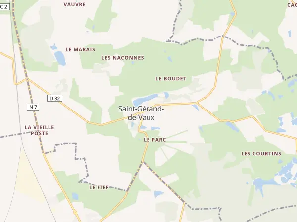 Plan de Saint-Gérand-de-Vaux