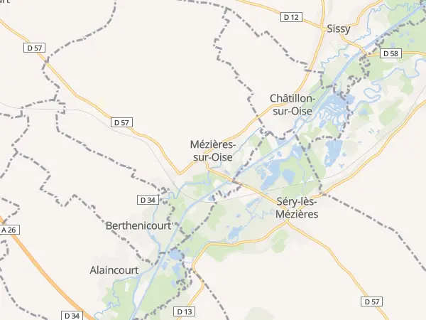 Plan de Mézières-sur-Oise