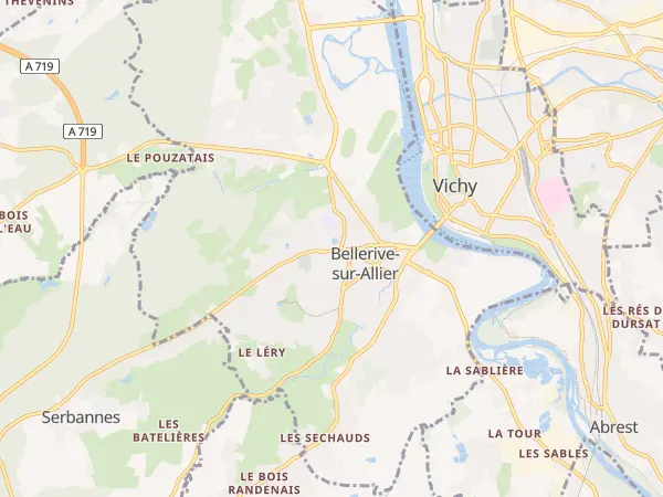 Plan de Bellerive-sur-Allier