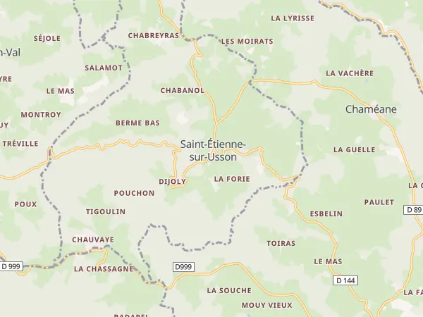 Plan de Saint-Étienne-sur-Usson