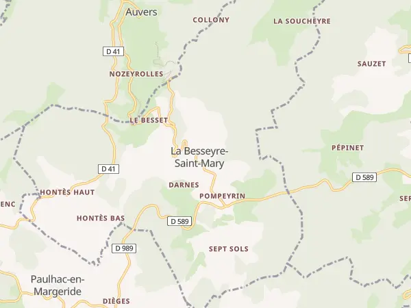 Plan de La Besseyre-Saint-Mary