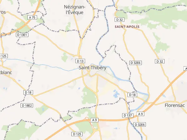 Plan de Saint-Thibéry