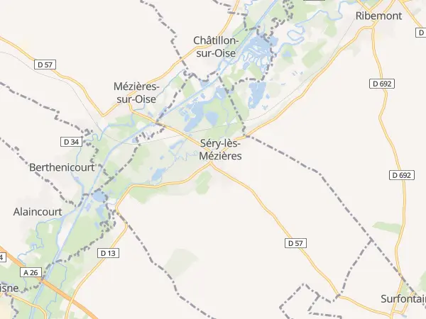 Plan de Séry-lès-Mézières