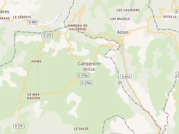 Plan de Campestre-et-Luc