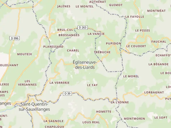 Plan de Égliseneuve-des-Liards
