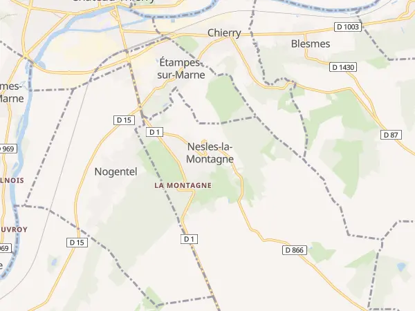Plan de Nesles-la-Montagne