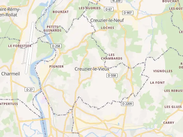 Plan de Creuzier-le-Vieux
