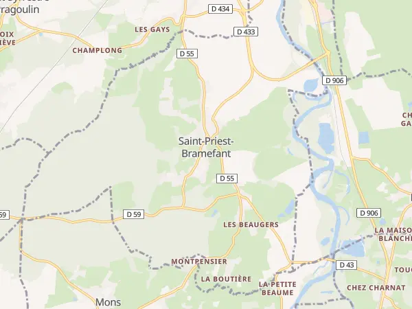 Plan de Saint-Priest-Bramefant